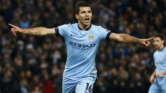 Hrdina Manchesteru City, argentinský útočník Sergio Agüero. Hrdina Manchesteru City, argentinský útočník Sergio Agüero.