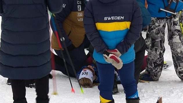 Kolaps Ingrid Tandrevoldové v Oberhofu. Kolaps Ingrid Tandrevoldové v Oberhofu.