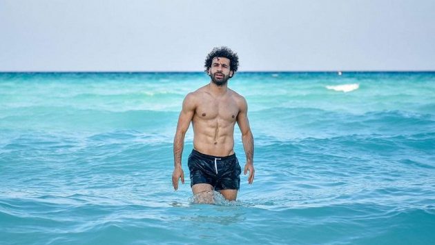 Hvězda Liverpoolu Mohamed Salah na dovolené. Hvězda Liverpoolu Mohamed Salah na dovolené.