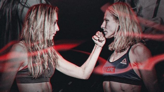 Lucie Pudilová (vlevo) a Justine Kishová na galavečeru UFC. Která vyhraje? Lucie Pudilová (vlevo) a Justine Kishová na galavečeru UFC. Která vyhraje?