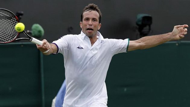 Radek Štěpánek na letošním Wimbledonu. Radek Štěpánek na letošním Wimbledonu.