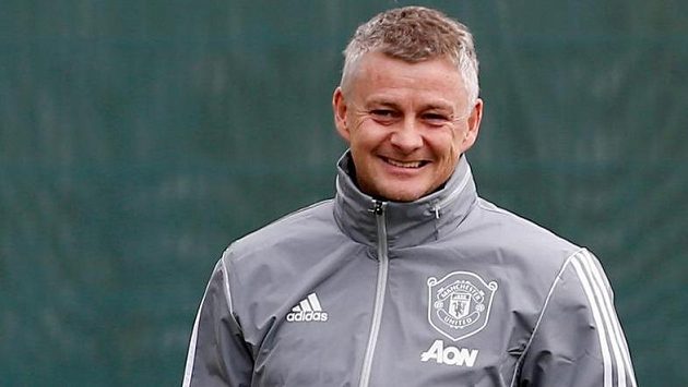 Trenér fotbalistů Manchesteru United Ole Gunnar Solskjaer Trenér fotbalistů Manchesteru United Ole Gunnar Solskjaer
