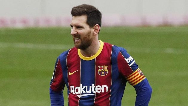Barcelonský Lionel Messi při utkání s Cádizem. Barcelonský Lionel Messi při utkání s Cádizem.