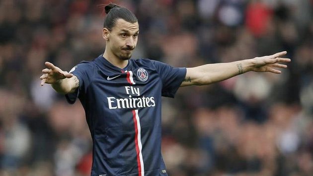 Útočník Paris St Germain Zlatan Ibrahimovic. Útočník Paris St Germain Zlatan Ibrahimovic.