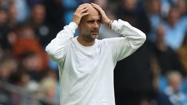 Trenér Manchesteru City Pep Guardiola Trenér Manchesteru City Pep Guardiola