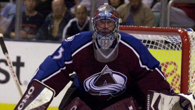 Slavný brankář Patrick Roy Slavný brankář Patrick Roy