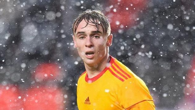 Štěpán Šebrle z Dukly během utkání 3. kola MOL Cupu proti Slavii. Štěpán Šebrle z Dukly během utkání 3. kola MOL Cupu proti Slavii.