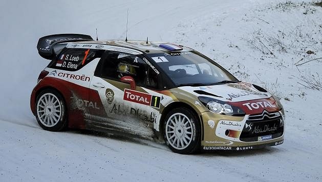 Sébastien Loeb na trati Rallye Monte Carlo Sébastien Loeb na trati Rallye Monte Carlo