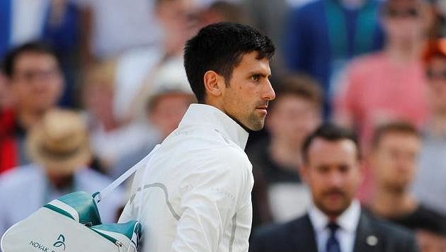 Srb Novak Djokovič po čtvrtfinále, v němž vzdal Tomáši Berdychovi. Srb Novak Djokovič po čtvrtfinále, v němž vzdal Tomáši Berdychovi.