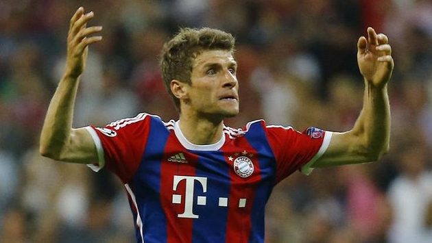 Autor vítězné trefy Bayernu Thomas Müller. Autor vítězné trefy Bayernu Thomas Müller.