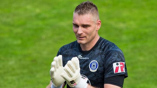 S kariérou se loučící brankář Olomouce Miloš Buchta. S kariérou se loučící brankář Olomouce Miloš Buchta.