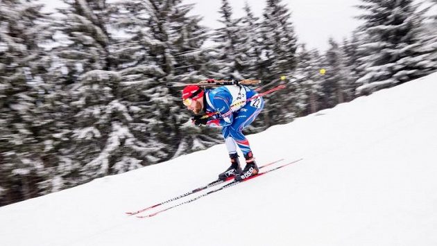 Michal Šlesingr na trati v Oberhofu. Michal Šlesingr na trati v Oberhofu.