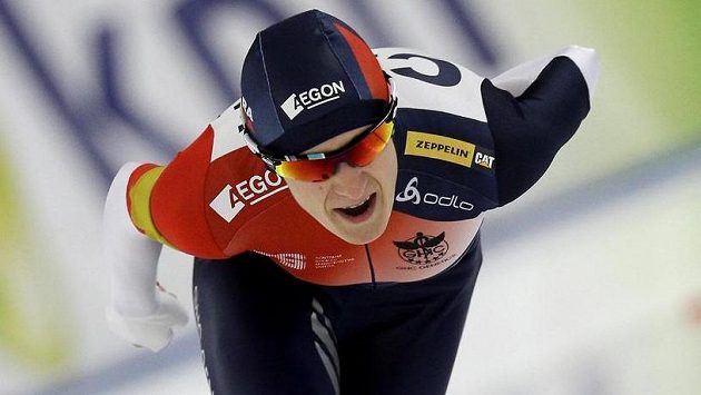 Rychlobruslařka Martina Sáblíková na trati 3000 metrů v Berlíně. Rychlobruslařka Martina Sáblíková na trati 3000 metrů v Berlíně.