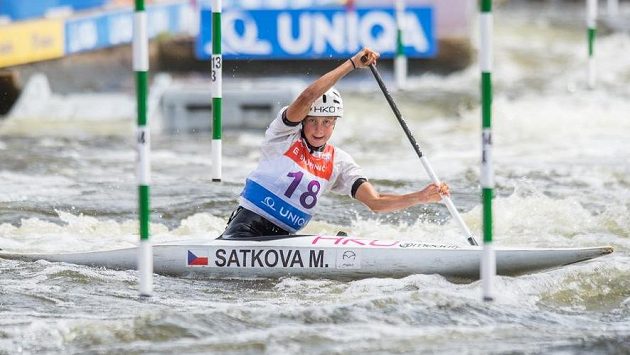 Kanoistka Martina Satková během Světového poháru ve vodním slalomu. (ilustrační foto) Kanoistka Martina Satková během Světového poháru ve vodním slalomu. (ilustrační foto)
