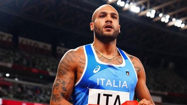 Italský sprinter Lamont Marcell Jacobs Italský sprinter Lamont Marcell Jacobs