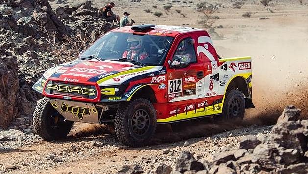 Automobilový jezdec Martin Prokop na trati Rallye Dakar. Automobilový jezdec Martin Prokop na trati Rallye Dakar.