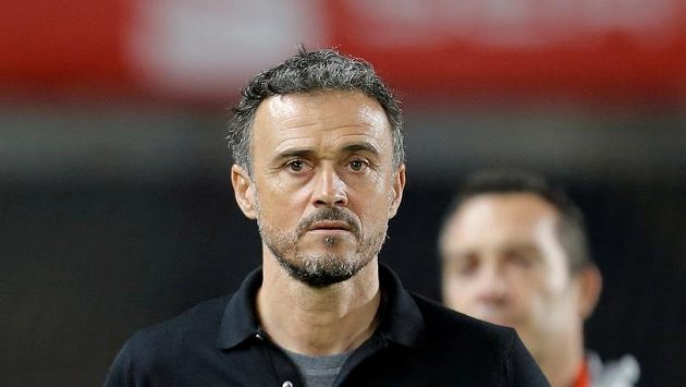 Luis Enrique před zápasem Španělů s Bosnou. Luis Enrique před zápasem Španělů s Bosnou.