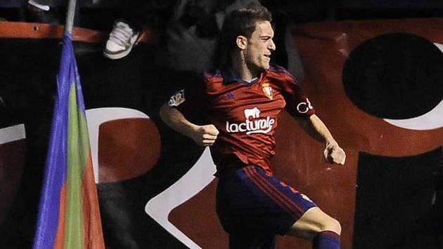 Roberto Torres z Osasuny se raduje po trefě do sítě Atlétika Madrid. Roberto Torres z Osasuny se raduje po trefě do sítě Atlétika Madrid.