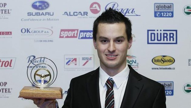 Anketa Zlatý volant. Na snímku vítěz Adam Kout. Anketa Zlatý volant. Na snímku vítěz Adam Kout.