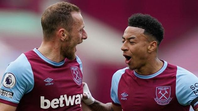 Vladimír Coufal a Jesse Lingard z West Hamu se radují... Vladimír Coufal a Jesse Lingard z West Hamu se radují...