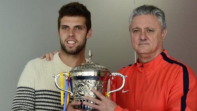Jiří Veselý (vlevo) a jeho trenér Jaroslav Navrátil Jiří Veselý (vlevo) a jeho trenér Jaroslav Navrátil