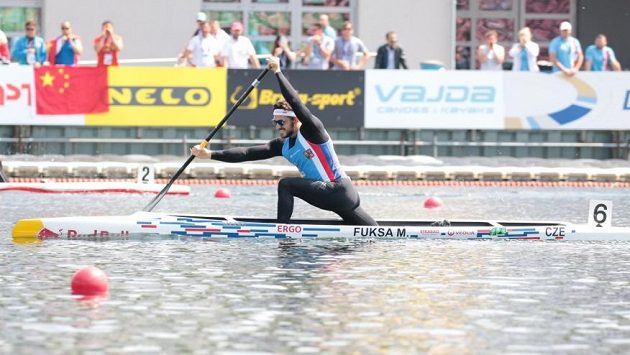 Kanoista Martin Fuksa při Světovém poháru v Poznani. Kanoista Martin Fuksa při Světovém poháru v Poznani.