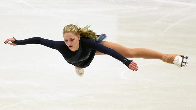 Michaela Lucie Hanzlíkové při volné jízdě na mistrovství Evropy. Michaela Lucie Hanzlíkové při volné jízdě na mistrovství Evropy.