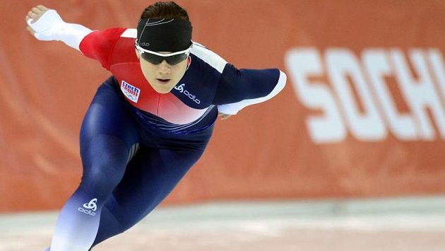 Rychlobruslařka Karolína Erbanová při tréninku v Soči. Rychlobruslařka Karolína Erbanová při tréninku v Soči.