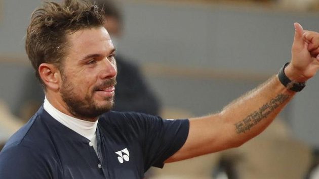 Stan Wawrinka slaví postup do druhého kola French Open Stan Wawrinka slaví postup do druhého kola French Open
