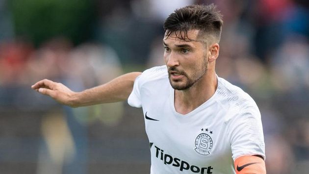Michal Trávník během debutu v dresu Sparty. Michal Trávník během debutu v dresu Sparty.