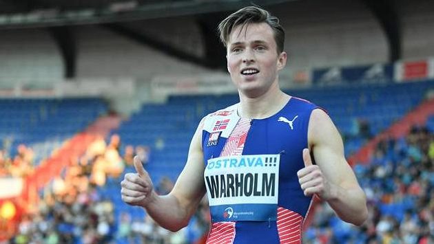 Olympijský vítěz a světový rekordman na 400 metrů překážek Karsten Warholm Olympijský vítěz a světový rekordman na 400 metrů překážek Karsten Warholm