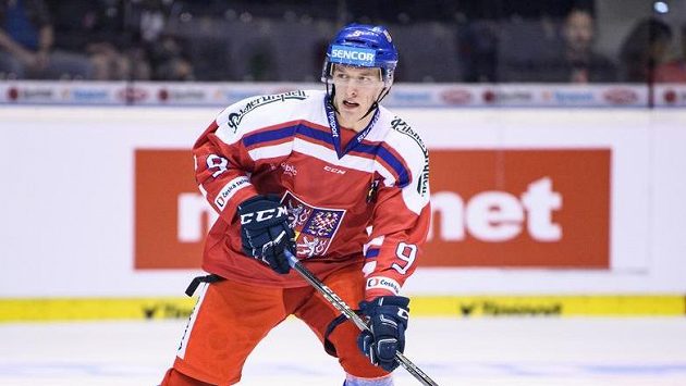 Český obránce David Sklenička během utkání turnaje Carlson Hockey Games s Finskem 19. dubna 2018. Český obránce David Sklenička během utkání turnaje Carlson Hockey Games s Finskem 19. dubna 2018.