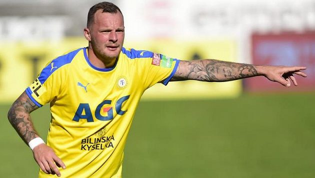 Útočník Jakub Řezníček z Teplic. Útočník Jakub Řezníček z Teplic.