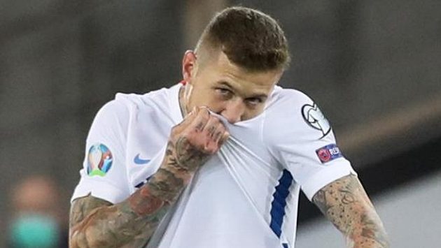 Slvenský reprezentant Juraj Kucka se raduje z gólu v Severním Irsku. Slvenský reprezentant Juraj Kucka se raduje z gólu v Severním Irsku.