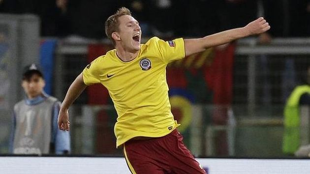 Lukáš Juliš, autor třetího gólu Sparty na Stadio Olimpico. Lukáš Juliš, autor třetího gólu Sparty na Stadio Olimpico.