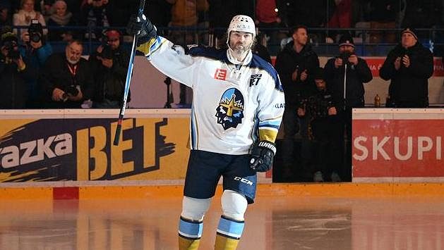Jaromír Jágr v dresu Kladna. Jaromír Jágr v dresu Kladna.