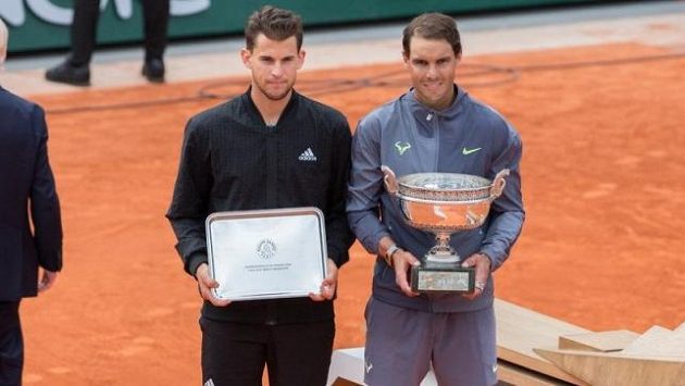 Finalisté posledního ročníku French Open Dominic Thiem a Rafael Nadal Finalisté posledního ročníku French Open Dominic Thiem a Rafael Nadal