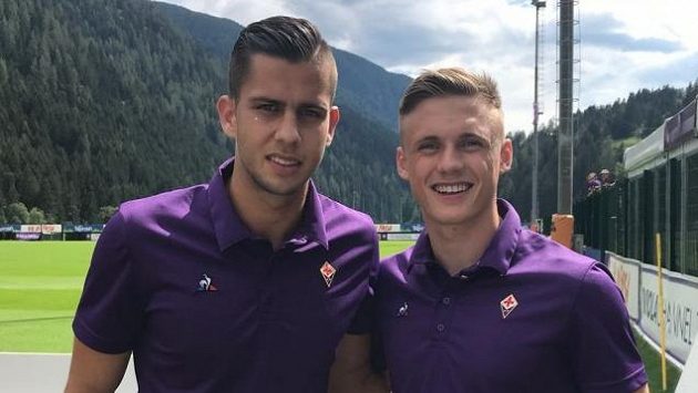 Dávid Hancko (vlevo) a Martin Graiciar v barvách Fiorentiny. Dávid Hancko (vlevo) a Martin Graiciar v barvách Fiorentiny.