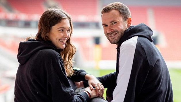 Jana Tvrdíková a Ondřej Kolář tvoří ryze slávistický pár... Jana Tvrdíková a Ondřej Kolář tvoří ryze slávistický pár...