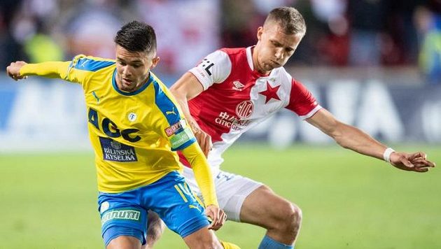 Patrik Žitný (vlevo) z Teplic a Tomáš Souček ze Slavie. Patrik Žitný (vlevo) z Teplic a Tomáš Souček ze Slavie.