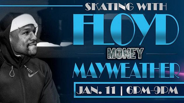 Floyd Mayweather, neporažený boxer vydělává i na bruslení. Floyd Mayweather, neporažený boxer vydělává i na bruslení.
