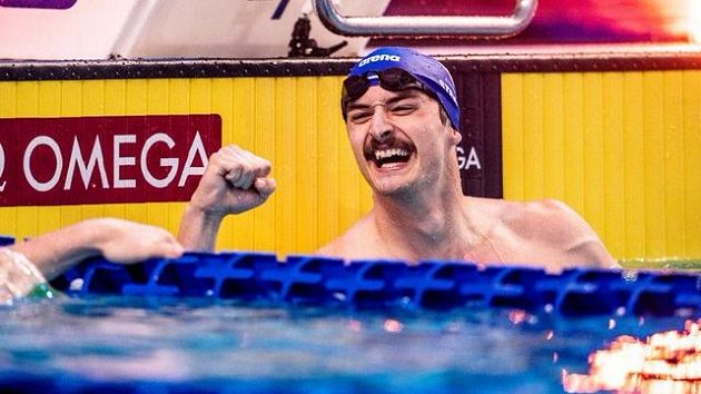 Americký plavec Coleman Stewart Americký plavec Coleman Stewart