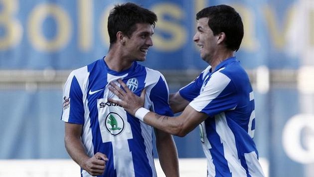 Ondřej Kúdela (vlevo) zachránil Mladé Boleslavi body. Ondřej Kúdela (vlevo) zachránil Mladé Boleslavi body.