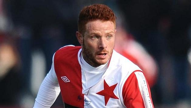 Záložník Slavie Praha Marcel Gecov. Záložník Slavie Praha Marcel Gecov.