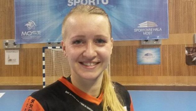 Mostecká házenkářka Petra Maňáková. Mostecká házenkářka Petra Maňáková.