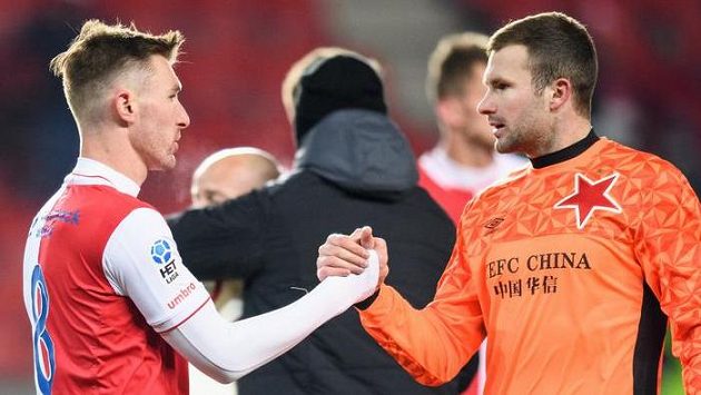 Jaromír Zmrhal (vlevo) a Ondřej Kolář po utkání s Bohemians. Jaromír Zmrhal (vlevo) a Ondřej Kolář po utkání s Bohemians.