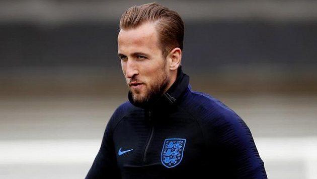 Anglický útočník Harry Kane před utkáním s Českou republikou. Anglický útočník Harry Kane před utkáním s Českou republikou.