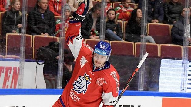 Dmitrij Jaškin se raduje po gólu proti Švédsku. Dmitrij Jaškin se raduje po gólu proti Švédsku.