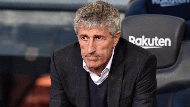 Trenér Barcelony Quique Setién Trenér Barcelony Quique Setién