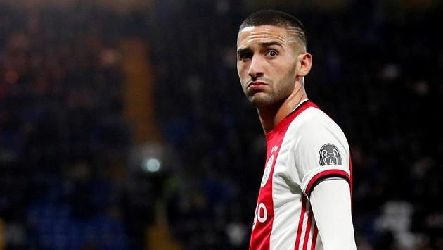 Hakim Ziyech v dresu Ajaxu. Hakim Ziyech v dresu Ajaxu.